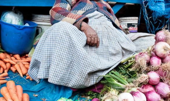 Cusco Market - Sleeping Market Trader